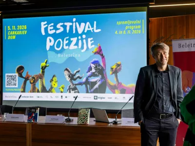 Ale&scaron; &Scaron;teger, svetovalec programa Festivala Poezije F Kristina Bursać