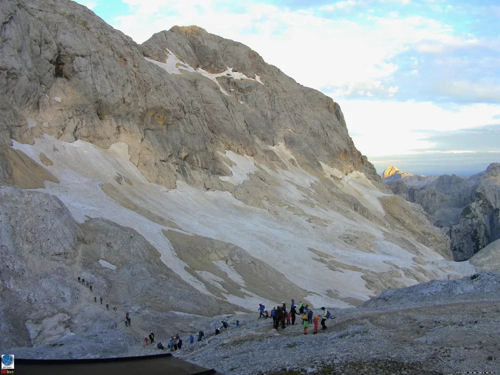 Mojstrana.Triglavski ledenik, 30. avgusta 2014.