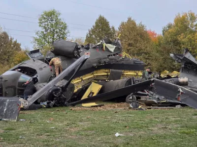 The site of the crash of a ICH-47 Chinook helicopter belonging to the Italian contingent of the European Union Force (EUFOR) Althea mission, near the village of Gorice, in Brcko District, Bosnia and Herzegovina, October 29, 2026. klix.ba/Handout via REUTERS THIS IMAGE HAS BEEN SUPPLIED BY A THIRD PARTY