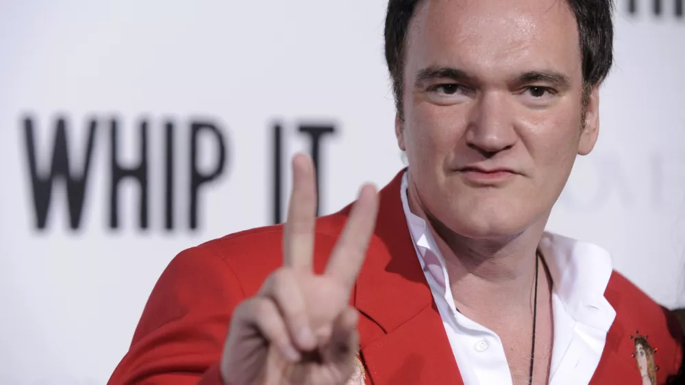 Director Quentin Tarantino arrives at the premiere of the film "Whip It" in Los Angeles, Tuesday, Sept. 29, 2009. (AP Photo/Chris Pizzello)