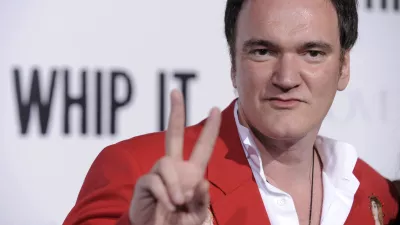 Director Quentin Tarantino arrives at the premiere of the film "Whip It" in Los Angeles, Tuesday, Sept. 29, 2009. (AP Photo/Chris Pizzello)