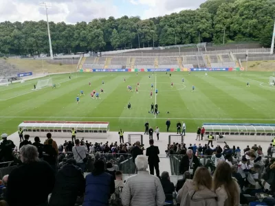 Prvi trening slovenske nogometne reprezentance v Wuppertalu