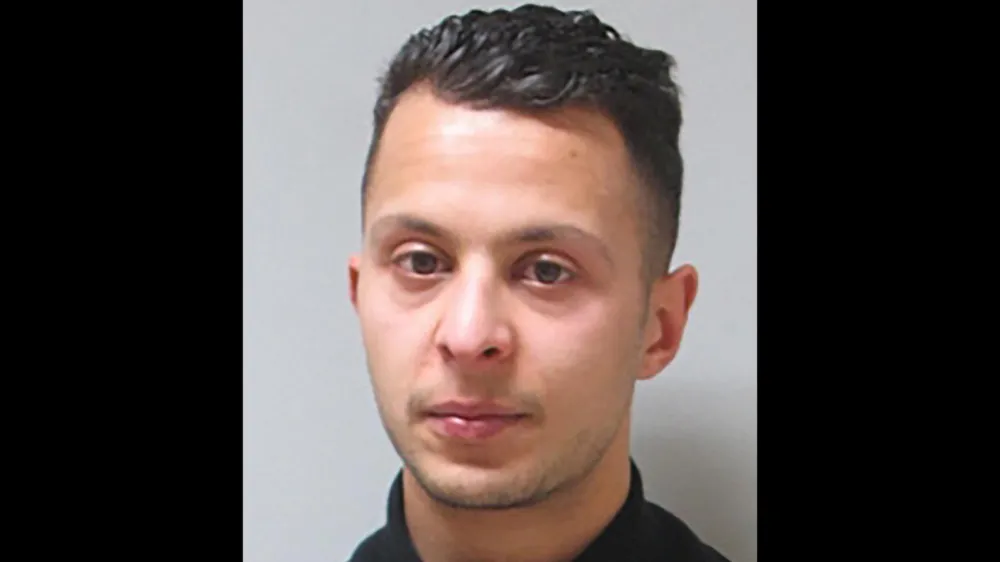 FILE - This undated image made available by Belgium Federal Police shows Salah Abdeslam, the leading suspect and the only surviving member of the nine-member attacking team that terrorized Paris, in Paris on Nov. 13, 2015. The historic trial in Paris of 20 men suspected of critical roles in the Islamic State massacres that killed 130 people in 2015 has ended this week with verdicts against the defendants in France's worst peacetime attack expected on Wednesday June 29. (Belgium Federal Police via AP, File)