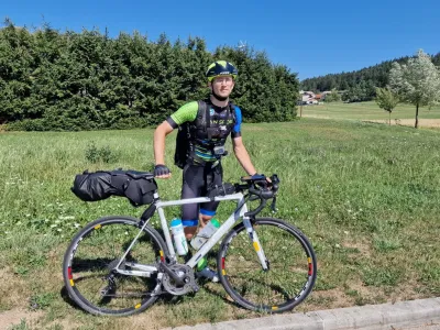 Matjaž Hribljan se je s kolesom podal na dobrodelno pot po Sloveniji.&nbsp;