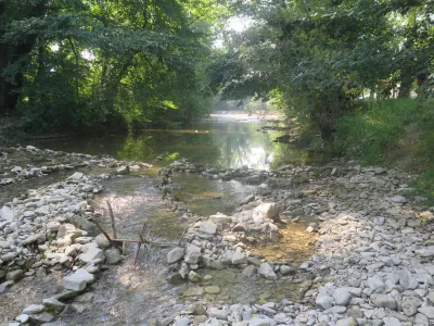 Pobegi, ob koci Ribiske druzine Koper.<br>Reka Rizana.