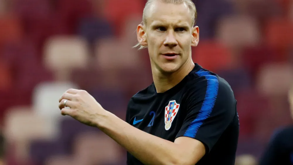 Soccer Football - World Cup - Croatia Training - Luzhniki Stadium, Moscow, Russia - July 10, 2018  Croatia's Domagoj Vida during training  REUTERS/Kai Pfaffenbach