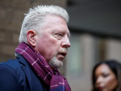 Former tennis player Boris Becker arrives at Southwark Crown Court for his bankruptcy offences trial in London, Britain, March 21, 2022. REUTERS/Peter Nicholls