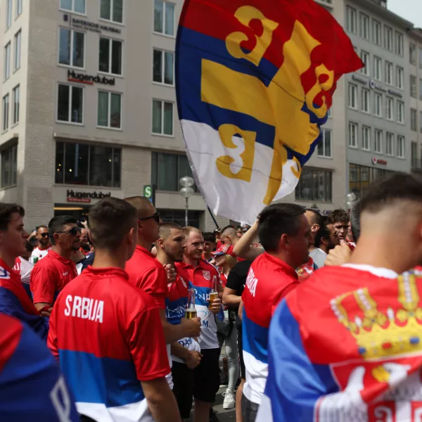 Navijači iz Kanade -20.06.2024. Euro 2024. tekma Slovenija - Srbija. Foto: Bojan Velikonja