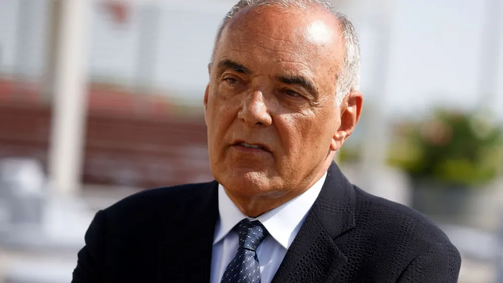 79th Venice Film Festival director Alberto Barbera looks on during an interview with Reuters, a day before the start of the festival in Venice, Italy, August 30, 2022. REUTERS/Guglielmo Mangiapane