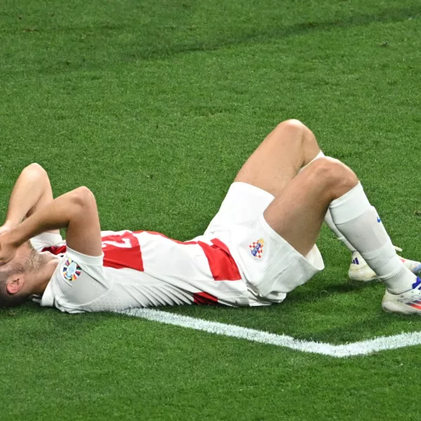 Soccer Football - Euro 2024 - Group B - Croatia v Italy - Leipzig Stadium, Leipzig, Germany - June 24, 2024 Croatia's Josip Stanisic looks dejected after the match REUTERS/Annegret Hilse