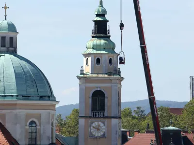 - obnova kupole in strehe - <br><br>- 06.09.2022 - Ljubljanska stolnica - Stolna cerkev sv. Nikolaja, <br><br>/FOTO: Tomaž Skale<br>