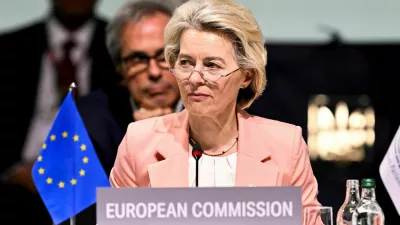 Ursula von der Leyen President of European Commission listens to a speech during the opening plenary session, during the Summit on peace in Ukraine, in Stansstad near Lucerne, Switzerland, Saturday, June 15, 2024. Heads of state from around the world gather on the Buergenstock Resort in central Switzerland for the Summit on Peace in Ukraine, on June 15 and 16. URS FLUEELER/Pool via REUTERS