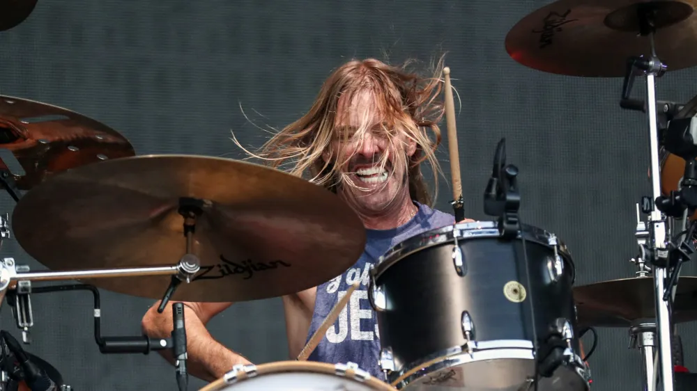 FILE - Taylor Hawkins of the Foo Fighters performs at Pilgrimage Music and Cultural Festival at The Park at Harlinsdale on Sunday, Sept. 22, 2019, in Franklin, Tenn. Hawkins, the longtime drummer for the rock band Foo Fighters, has died, according to reports, Friday, March 25, 2022. He was 50. (Photo by Al Wagner/Invision/AP, File)