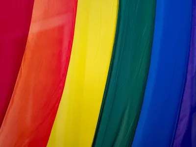 FILED - 17 July 2023, Berlin: A view of a Pride flag. The governor of Istanbul has banned this year's Pride parade in Istanbul and has had the city centre cordoned off. Photo: Fabian Sommer/dpa