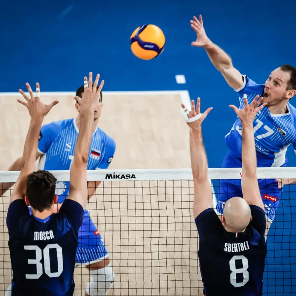 Ljubljana, Arena Stozice.Turnir odbojkarske lige narodov:Slovenija - Italija.