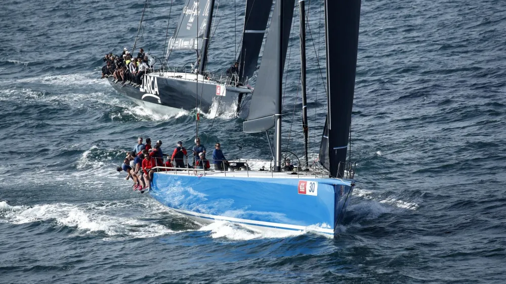 Sailing - The Barcolana, the largest sailing regatta in the world - Trieste, Italy - October 9, 2022 Winning yacht Deep Blue is seen during the Barcolana Sailing Regatta REUTERS/Alessandro Garofalo