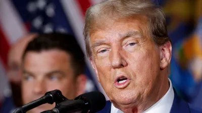 FILE PHOTO: Republican presidential candidate and former U.S. President Donald Trump speaks during a campaign rally in Grand Rapids, Michigan, U.S., April 2, 2024. REUTERS/Rebecca Cook/File Photo