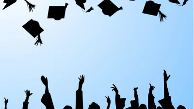 hat tossing ceremony at graduation