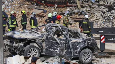 08 July 2024, Ukraine, Kyiv: A general view of destruction following a Russian missile attack on the Okhmatdyt National Specialized Children's Hospital. Photo: -/Ukrinform/dpa