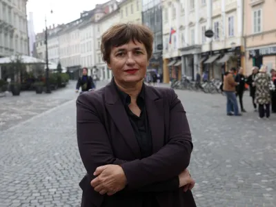 Nataša Sukič, kandidatka za ljubljansko županjo in poslanka Levica - 19.10.2022 – Lokalne volitve 2022 - predstavitev kandidatke za ljubljansko županjo Natašo Sukić z podporo stranke Levica //FOTO: Tomaž Skale