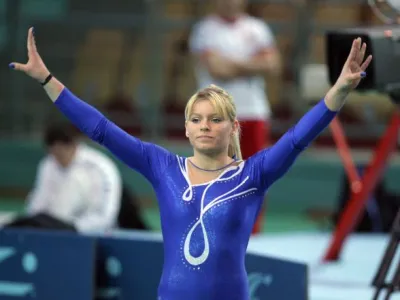 -Teja Belak (preskok)-43. alamunov memorial, Svetovni pokal v portni gimnastiki v Mariboru//FOTO: Luka CjuhaOPOMBA: ZA OBJAVO V ČASOPISU DNEVNIK