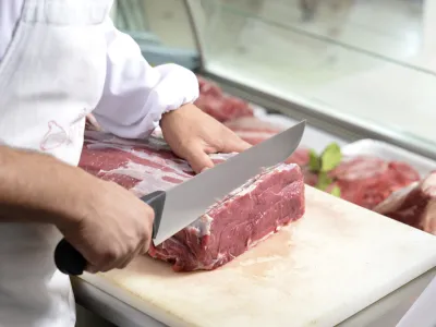 Butcher meat cut in butcher's shop