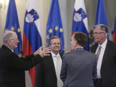 ﻿predsednik komisije za medicinsko etiko (KME) Božidar Voljč, predsednik Zveze za tehnično kulturo Slovenije Stanislav Pejovnik,  predsednik SAZU Tadej Bajd- 27.11.2014 - Konferenca "Slovenija 2030 – Smeri tehnološkega napredka, smeri družbenih sprememb - posvet pri predsedniku republike o smereh tehnološkega napredka     //FOTO: Jaka Gasar