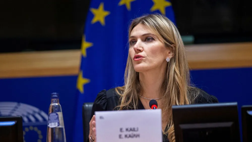 European Parliament vice president, Greek socialist Eva Kaili, is seen at the European Parliament in Brussels, Belgium December 7, 2022. European Union 2022 - Source: EP/­Handout via REUTERS ATTENTION EDITORS - THIS IMAGE WAS PROVIDED BY A THIRD PARTY. NO RESALES. NO ARCHIVES