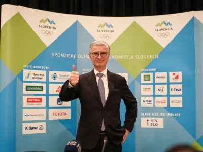 Franjo Bobinac, novoizvoljeni predsednik OZS ZŠZ.16.12.2022. 51. seja skupščine Olimpijskega komiteja Slovenije- Zveze športnih zvez. Na kateri so izvedli 5. volitve predsednika OKS ZŠZ//FOTO: Bojan Velikonja