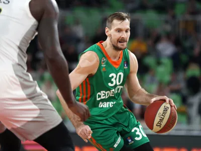  in action during ABA league 2022-2033 regular season match between Cedevita Olimpija and Partizan Mozzart Bet in Ljubljana, Slovenia on December 11, 2022<br><br><br><br><br><br><br><br><br><br><br><br>