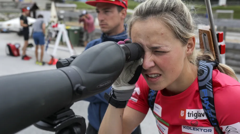 Anamarija Lampič- 07.06.2022 – Pokljuka - moška in ženska biatlonska reprezentanca – trening - priprave na novo sezono 2022/23 – biatlonci //FOTO: Jaka Gasar