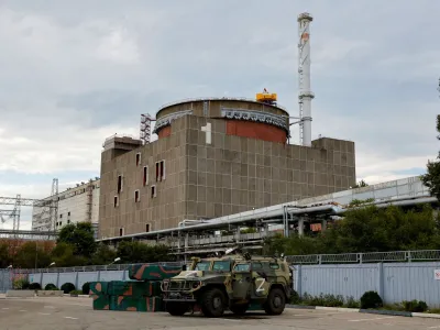 FILE PHOTO: A Russian all-terrain armoured vehicle is parked outside the Zaporizhzhia Nuclear Power Plant during the visit of the International Atomic Energy Agency (IAEA) expert mission in the course of Ukraine-Russia conflict outside Enerhodar in the Zaporizhzhia region, Ukraine, September 1, 2022. REUTERS/Alexander Ermochenko/File Photo