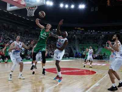 - 29.01.2023 – košarka - Cedevita Olimpija: Budućnost, Liga ABA, 17. krog://FOTO: Bojan Velikonja