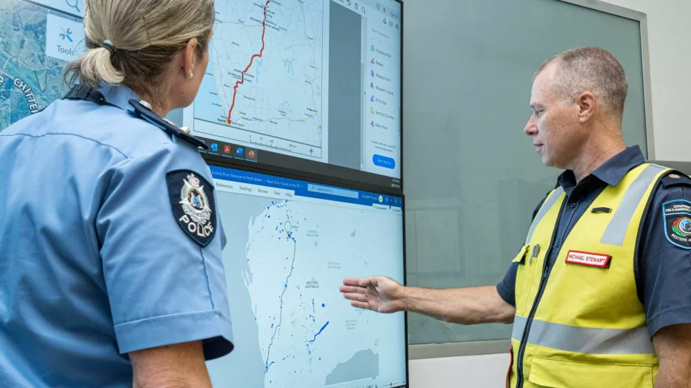 Members of the Incident Management Team coordinate the search for a radioactive capsule that was lost in transit by a contractor hired by Rio Tinto, at the Emergency Services Complex in Cockburn, Australia, in this undated handout photo. Department of Fire and Emergency Services/Handout via REUTERS  THIS IMAGE HAS BEEN SUPPLIED BY A THIRD PARTY. NO RESALES. NO ARCHIVES. MANDATORY CREDIT