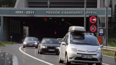 - predor Karavanke, pred jutrišnjim protestom.  //FOTO: Luka Cjuha