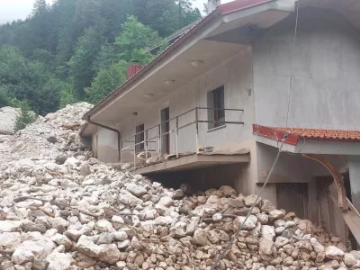 Preddvor, Kokra.Posledice neurja v vasi Kokra.Foto: CZ Preddvor