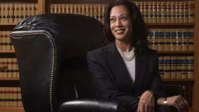 FILE - San Francisco District Attorney Kamala Harris poses for a portrait in San Francisco, June 18, 2004. She's already broken barriers, and now Vice President Harris could soon become the first Black woman to head a major party's presidential ticket after President Joe Biden's ended his reelection bid. The 59-year-old Harris was endorsed by Biden on Sunday, July 21, after he stepped aside amid widespread concerns about the viability of his candidacy. (AP Photo/Marcio Jose Sanchez, File)