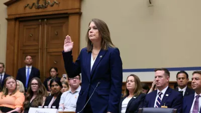 U.S. Secret Service Director Kimberly Cheatle is sworn in during a House of Representatives Oversight Committee hearing on the security lapses that allowed an attempted assassination of Republican presidential nominee Donald Trump, on Capitol Hill in Washington, U.S., July 22, 2024. REUTERS/Kevin Mohatt REFILE - QUALITY REPEAT