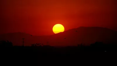 FILE PHOTO: The sun sets during a heatwave, in Mexicali, Mexico July 5, 2024. REUTERS/Victor Medina/File Photo