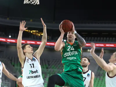 08.03.2023 – košarka - Cedevita Olimpija: Lietkabelis, evropski pokal, 15. krog: //FOTO: Luka Cjuha