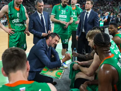 Jurica Golemac, trener.27.04.2022. Košarka, Evropski pokal Cedevita Olimpija - Bursaspor, četrtfinalna tekma v dvorani Sožice.//FOTO: Bojan Velikonja