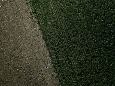 Fields are seen in Saverdun as France faces records winter dry spell raising fears of another summer of droughts and water restrictions, March 16, 2023. REUTERS/Sarah Meyssonnier