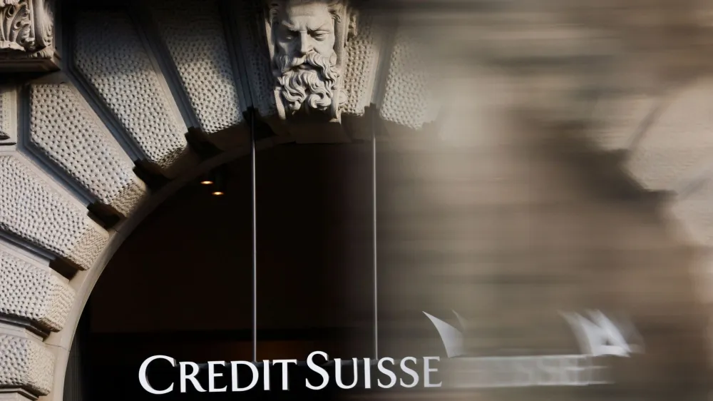 The logo of the Swiss bank Credit Suisse is seen in Zurich, Switzerland March 20, 2023. REUTERS/Denis Balibouse