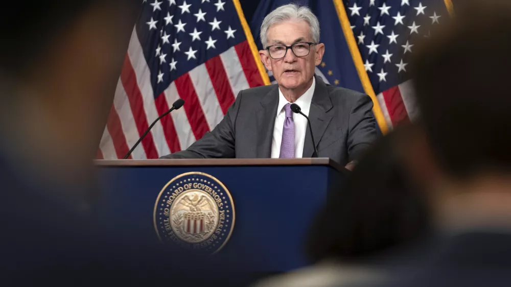 Federal Reserve Board Chairman Jerome Powell speaks during a news conference at the Federal Reserve Board Building Tuesday, Wednesday, 31, 2024, in Washington. (AP Photo/Jose Luis Magana)