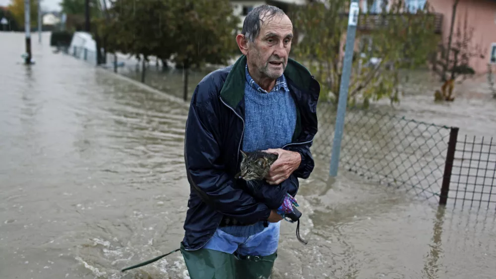 Dogoše- Poplave 2012 - reka Drava prestopila bregove zaradi dviga zapornic na avstrijski strani //FOTO: Jaka Gasar