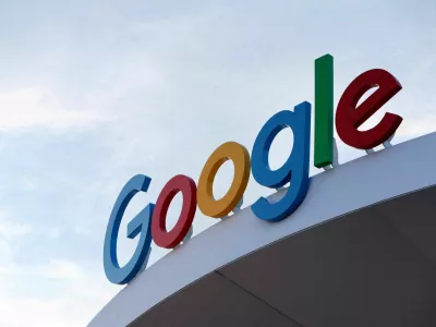 FILE PHOTO: The Google logo is seen on the Google house at CES 2024, an annual consumer electronics trade show, in Las Vegas, Nevada, U.S. January 10, 2024. REUTERS/Steve Marcus/File Photo/File Photo