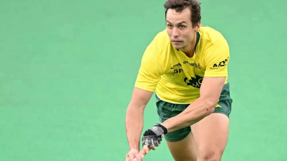 2P231A0 Hobart, Australia. 04th Mar, 2023. Tom Craig of Australia Men's National field hockey team in action during the 2022/23 International Hockey Federation (FIH) Men's Pro-League match between Spain and Australia at Tasmanian Hockey Centre. Final score Spain 3:1 Australia. Credit: SOPA Images Limited/Alamy Live News