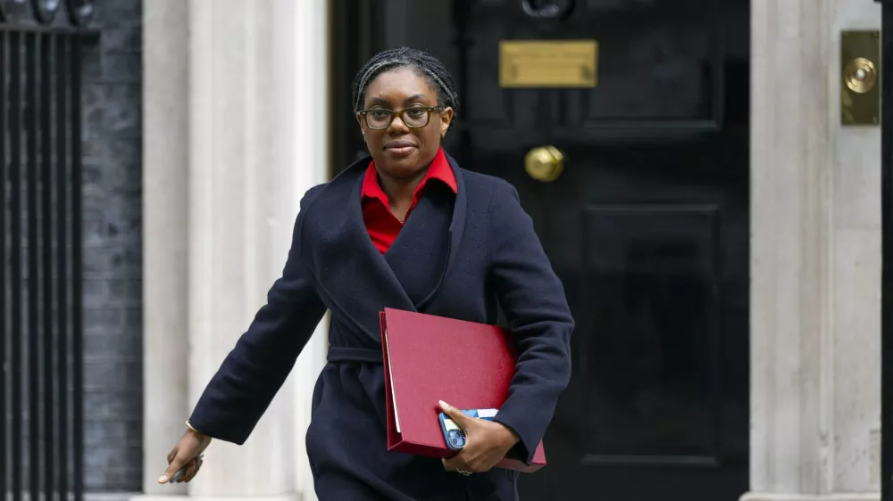 LONDON, UNITED KINGDOM - APRIL 16: Secretary of State for International Trade and President of the Board of Trade, Minister for Women and Equalities Kemi Badenoch leaves Downing Street after attending the weekly cabinet meeting in London, United Kingdom on April 16, 2024. Rasid Necati Aslim / AnadoluNo Use USA No use UK No use Canada No use France No use Japan No use Italy No use Australia No use Spain No use Belgium No use Korea No use South Africa No use Hong Kong No use New Zealand No use Turkey