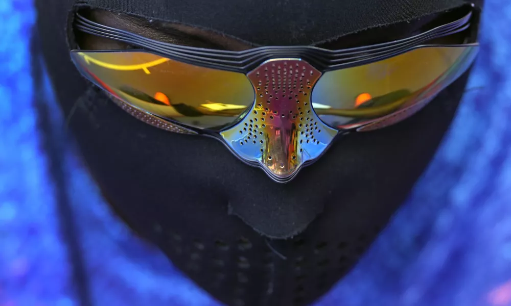 Raven Saunders, of the United States, is seen while competing during the women's shot put qualification at the 2024 Summer Olympics, Thursday, Aug. 8, 2024, in Saint-Denis, France. (AP Photo/Bernat Armangue)