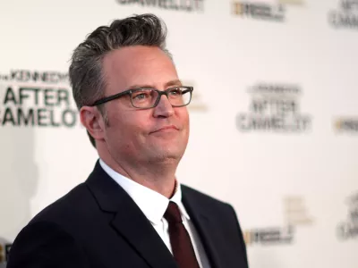 FILE PHOTO: Cast member Matthew Perry poses at the premiere for the television series "The Kennedys After Camelot" at The Paley Center for Media in Beverly Hills, California U.S., March 15, 2017.  REUTERS/Mario Anzuoni/File Photo